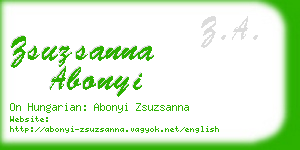 zsuzsanna abonyi business card